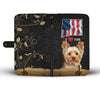 Yorkshire Terrier On Black Print Wallet Case-Free Shipping-NM State