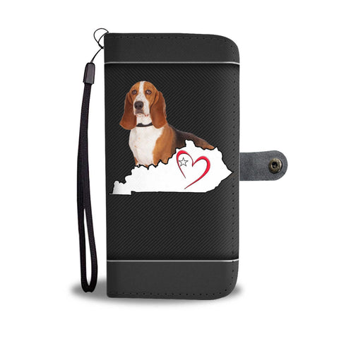 Basset Hound Print Wallet Case-Free Shipping-KY State