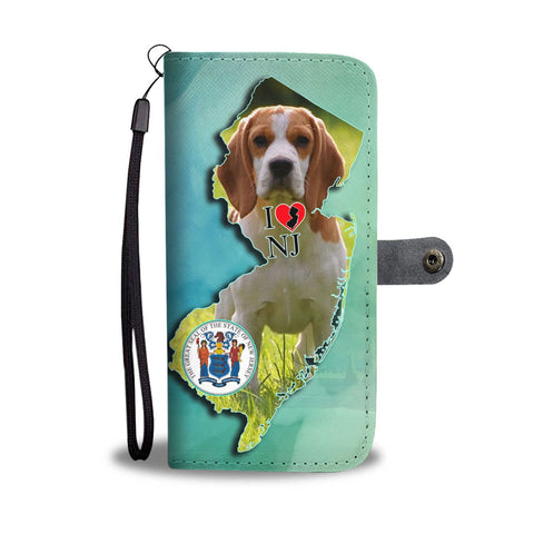Cute Beagle Dog Print Wallet Case-Free Shipping-NJ State