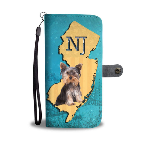 Cute Yorkie Print Wallet Case-Free Shipping-NJ State
