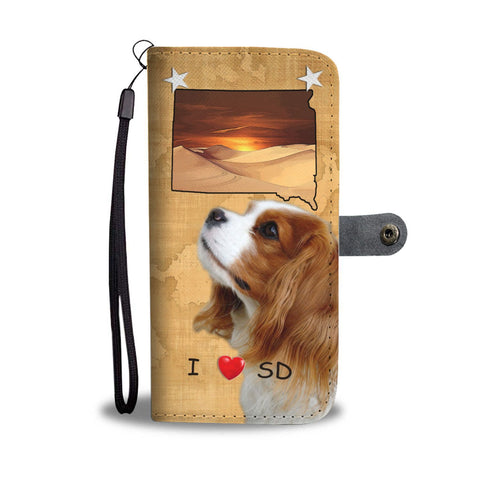 Cute Cavalier King Charles Spaniel Print Wallet Case- Free Shipping-SD State