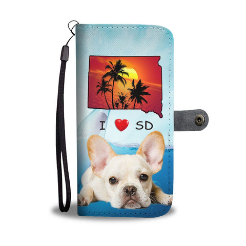 Cute French Bulldog Print Wallet Case-Free Shipping-SD State