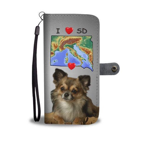 Cute Chihuahua Print Wallet Case-Free Shipping-SD State