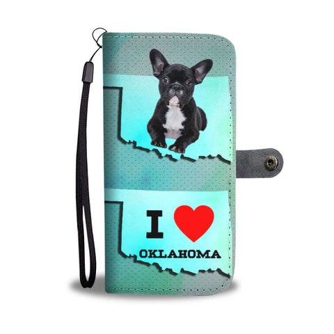 Cute French Bulldog Print Wallet Case-Free Shipping-OK State