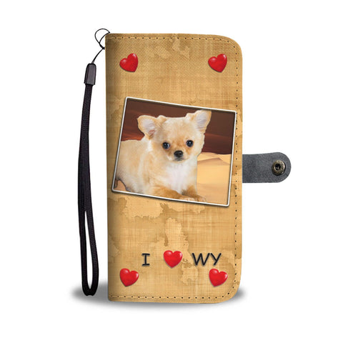 Cute Chihuahua Print Wallet Case-Free Shipping-WY State