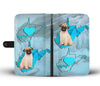 Lovely Pug Print Wallet Case-Free Shipping-WV State