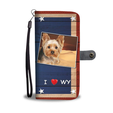 Yorkshire Terrier Print Wallet Case-Free Shipping-WY State