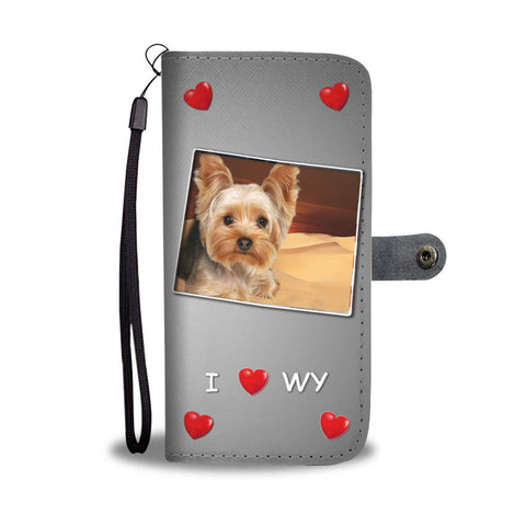 Lovely Yorkshire Terrier Print Wallet Case-Free Shipping-WY State