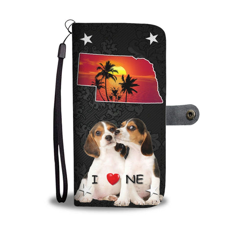 Lovely Beagle Dog Print Wallet Case-Free Shipping-NE State