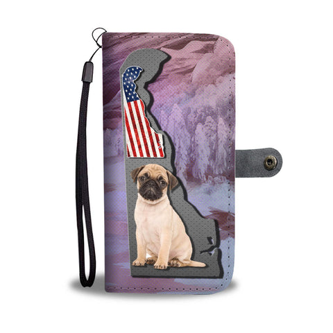 Cute Pug Dog Print Wallet Case-Free Shipping-DE State