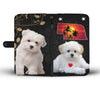 Maltese Dog Print Wallet Case-Free Shipping-NE State