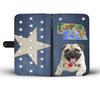 Pug Dog Print Wallet Case-Free Shipping-NE State