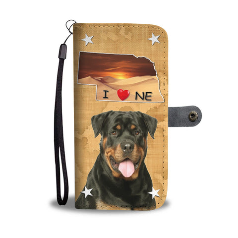 Lovely Rottweiler Dog Print Wallet Case-Free Shipping-NE States