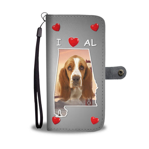 Lovely Basset Hound Print Wallet Case-Free Shipping-AL State