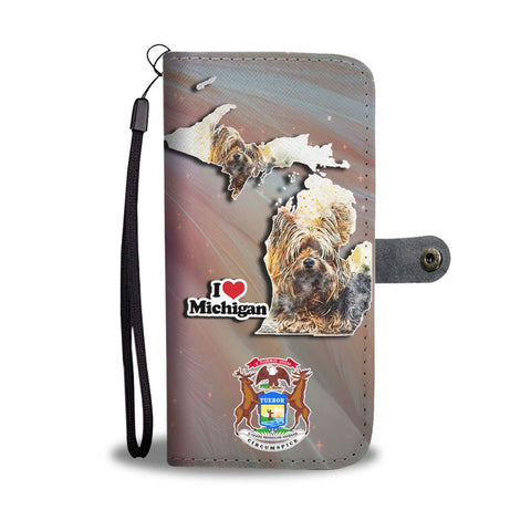 Yorkshire Terrier Art Print Wallet Case-Free Shipping-MI State
