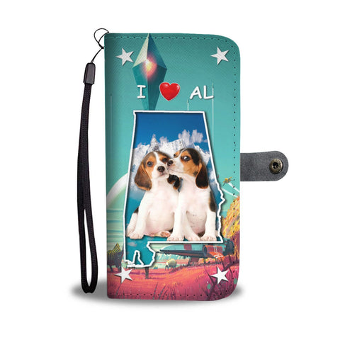 Lovely Beagle Dog Print Wallet Case-Free Shipping-AL State