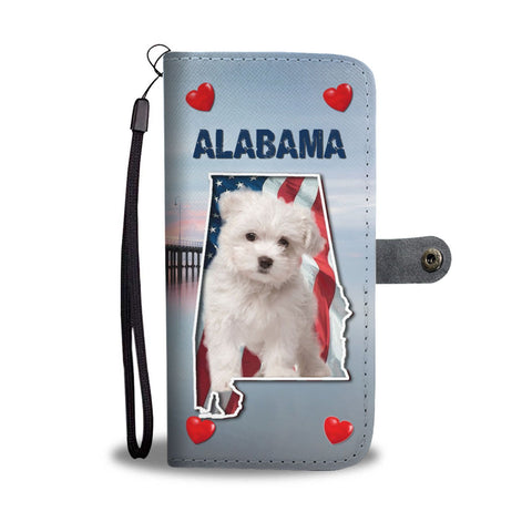 Cute Maltese Dog Print Wallet Case-Free Shipping-AL State