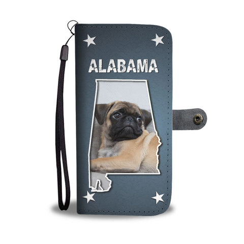 Pug Dog Print Wallet Case-Free Shipping-AL State