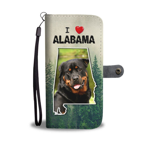 Cute Rottweiler Dog Print Wallet Case-Free Shipping-AL States