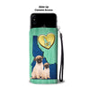 Lovely Pug Dog Print Wallet Case-Free Shipping-ID State