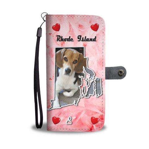 Lovely Beagle Dog Print Wallet Case-Free Shipping-RI State