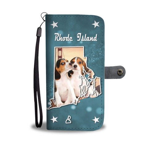 Cute Beagle Dog Print Wallet Case-Free Shipping-RI State