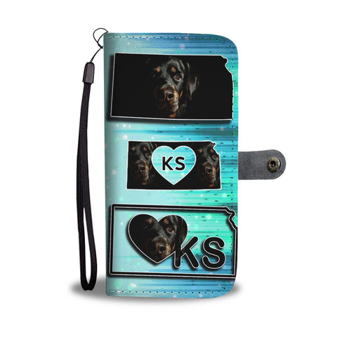 Amazing Rottweiler Dog Print Wallet Case-Free Shipping-KS State