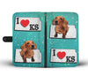 Cute Dachshund Puppy Print Wallet Case-Free Shipping-KS State