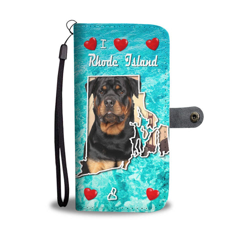Cute Rottweiler Dog Print Wallet Case-Free Shipping-RI States