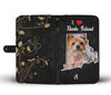 Yorkshire Terrier On Black Print Wallet Case-Free Shipping-RI State
