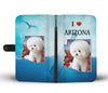Lovely Bichon Frise Print Wallet Case-Free Shipping-AZ State