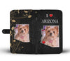Yorkshire Terrier On Black Print Wallet Case-Free Shipping-AZ State