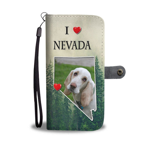 Lovely Basset Hound Print Wallet Case-Free Shipping-NV State
