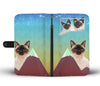 Siamese Cat Print Wallet Case-Free Shipping-CT State