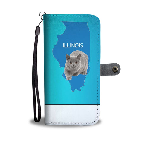 British Shorthair Cat Print Wallet Case-Free Shipping-IL State