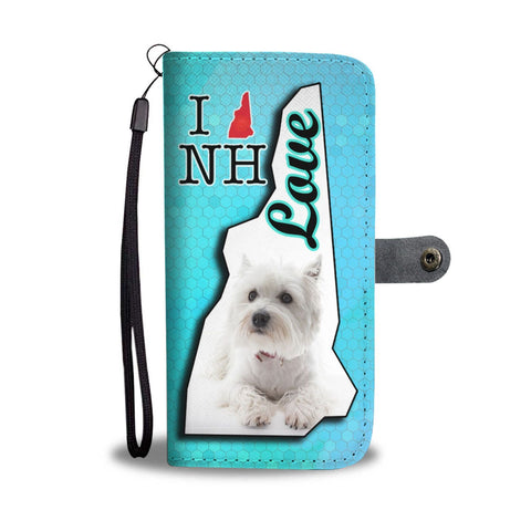 Cute Westie Dog Print Wallet Case-Free Shipping-NH State
