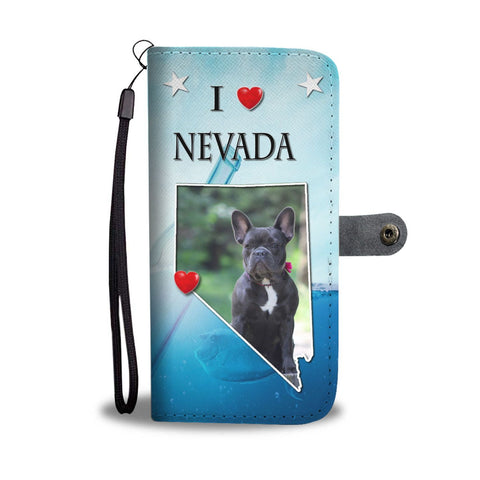 Cute French Bulldog Print Wallet Case-Free Shipping-NV State