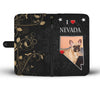 French Bulldog On Black Print Wallet Case-Free Shipping-NV State
