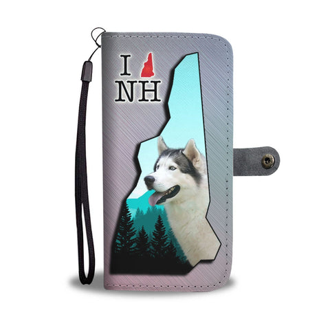 Siberian Husky Print Wallet Case-Free Shipping-NH State