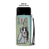 Border Collie Dog Print Wallet Case-Free Shipping-NH State
