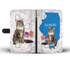 Maine Coon Cat Print Wallet Case-Free Shipping-IL State