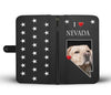 Labrador Retriever On Black Print Wallet Case-Free Shipping-NV State
