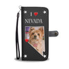Yorkshire Terrier On Black Print Wallet Case-Free Shipping-NV State