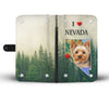 Cute Yorkshire Terrier Print Wallet Case-Free Shipping-NV State