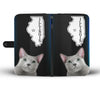 Russian Blue Cat Print Wallet Case-Free Shipping-IL State