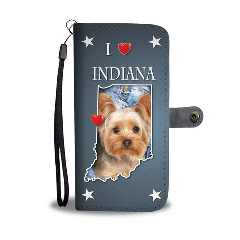 Cute Yorkshire Terrier Print Wallet Case-Free Shipping-IN State