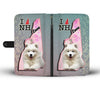 Lovely Samoyed Dog Print Wallet Case-Free Shipping-NH State