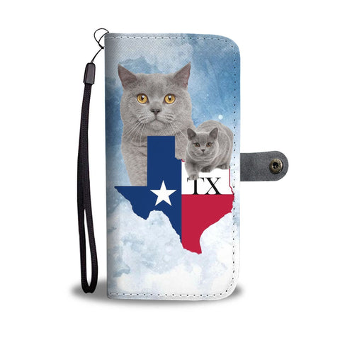 British Shorthair Cat Print Wallet Case-Free Shipping-TX State