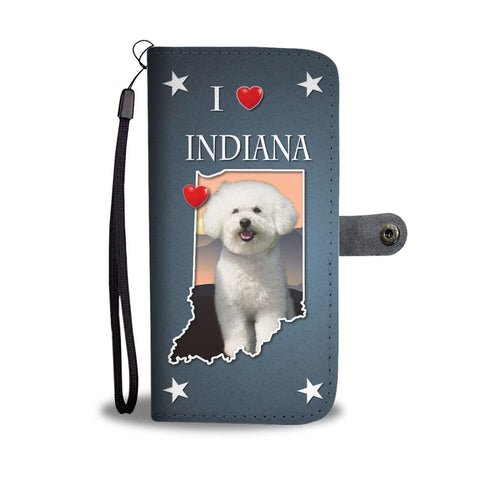 Cute Bichon Frise Print Wallet Case-Free Shipping-IN State