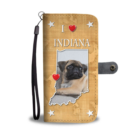 Cute Pug Dog Print Wallet Case-Free Shipping-IN State